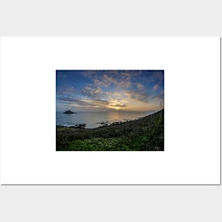 Wembury Point Sunset Posters and Art